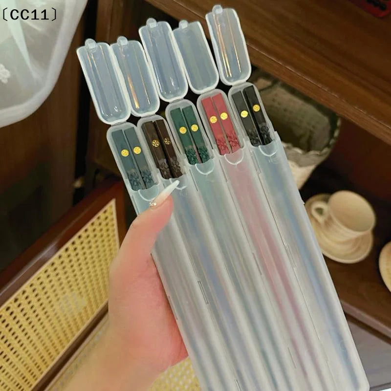 Portable Japanese Chinese Chopsticks Sushi Non-slip Sticks Reusable Qme
