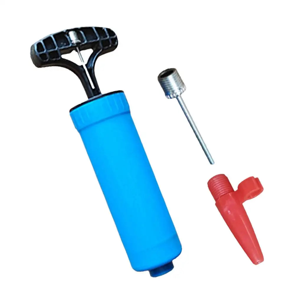 Air Pump Portable Sports Ball Hand Pump Manual Air Pump Fashionable Hand Air Pump with Needle for Volleyball Soccer Basketball Qme Blue standard
