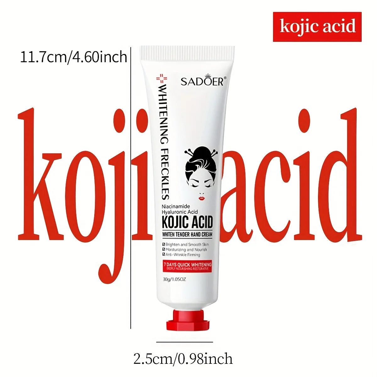 Kojic Acid Whitening Moisturizing Hand Cream Suitable Carrying Around Qme