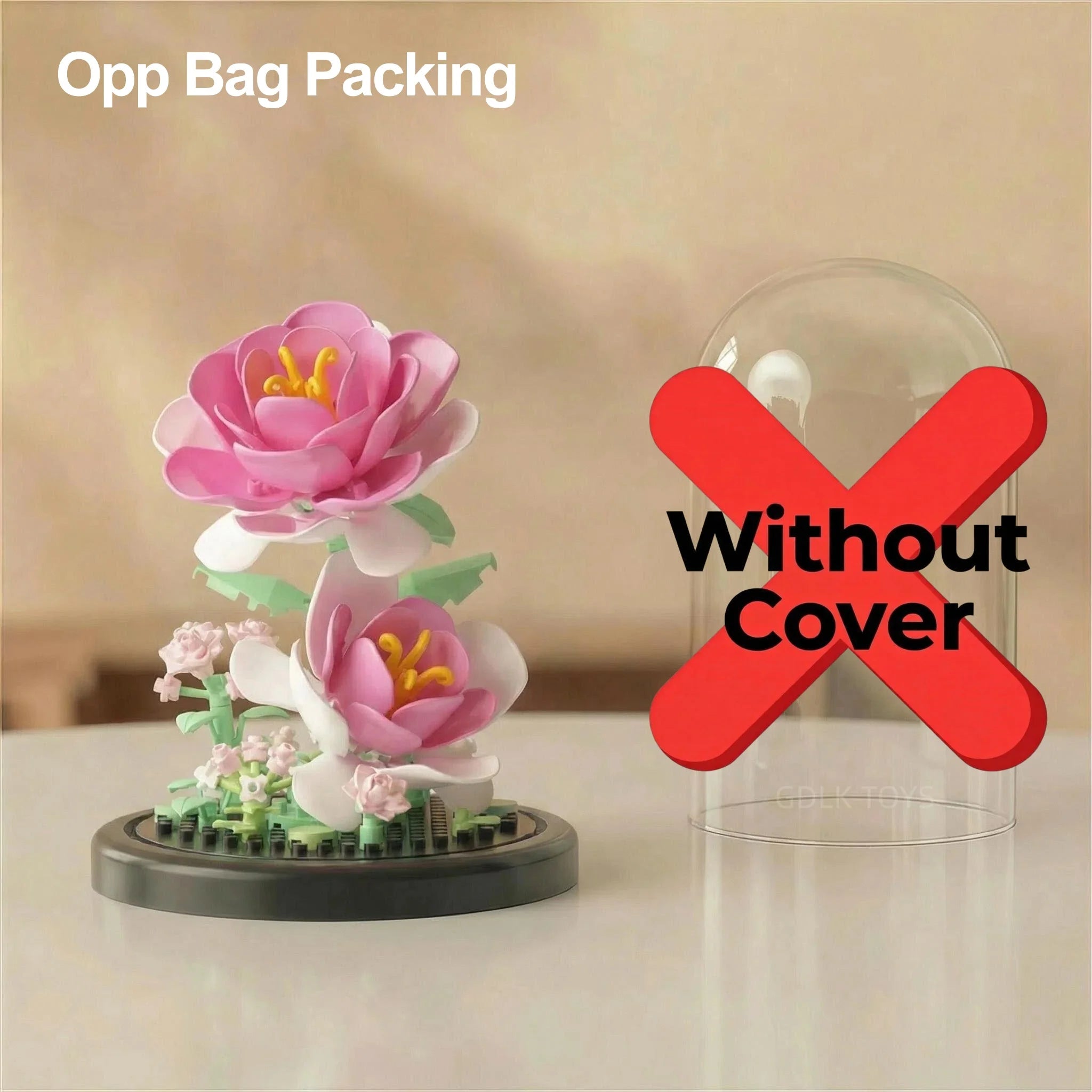 Eternal Flower Bouquet Bonsai Potted Plant Micro Building Blocks Model Home Decoration Puzzle Toys Kids Birthday Christmas Gifts Qme 3110-No Cover