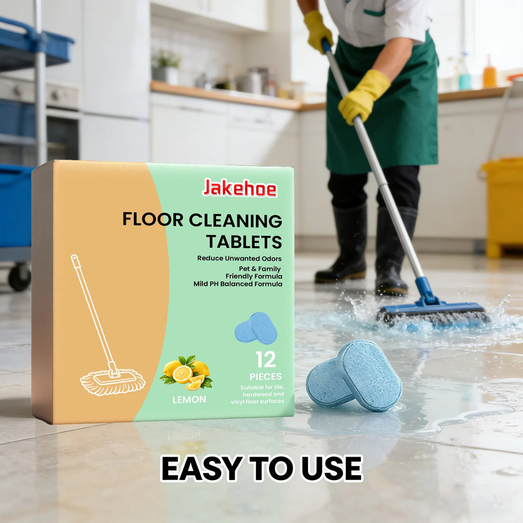 Floor Cleaning Tablet Removing Floor Stains Eliminate Odors Polishing Restore Shine Freshing Lemon Fragrant Daily Floor Cleaner Qme