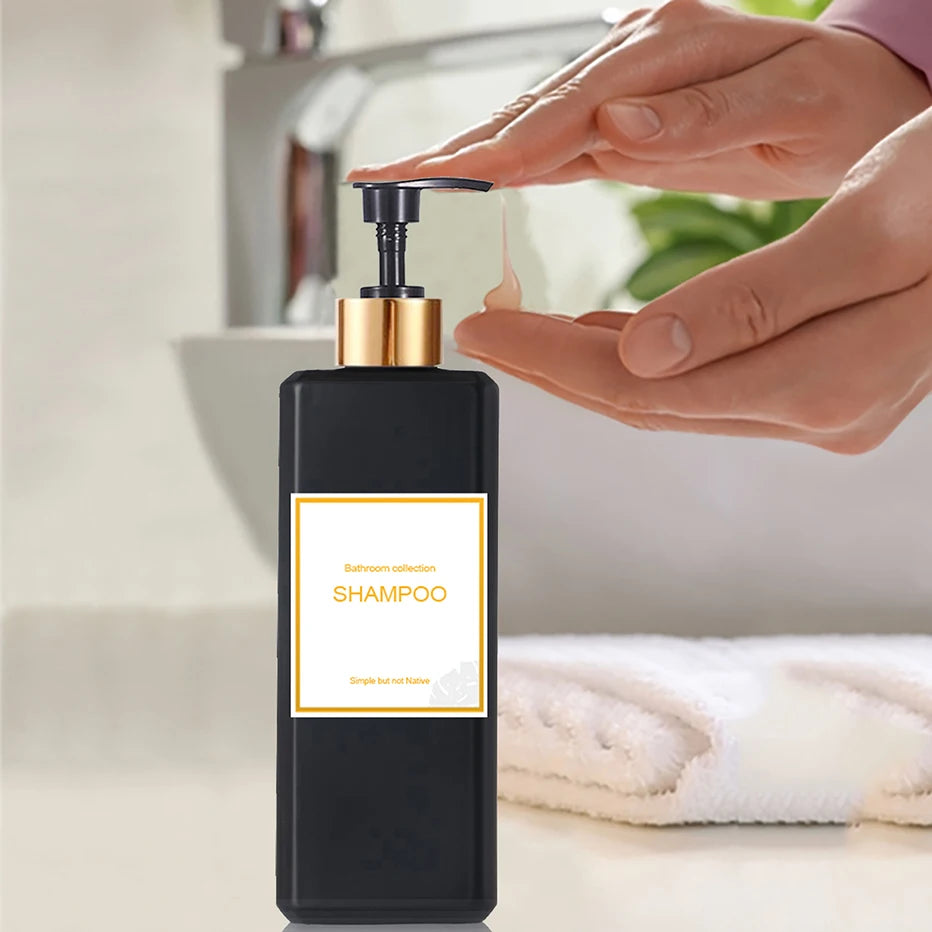 Plastic Pump Refillable Bottles for Shampoo Conditioner Body Wash Bathroom Shower Dispenser 500ML/16.9oz Empty Refill Container Qme
