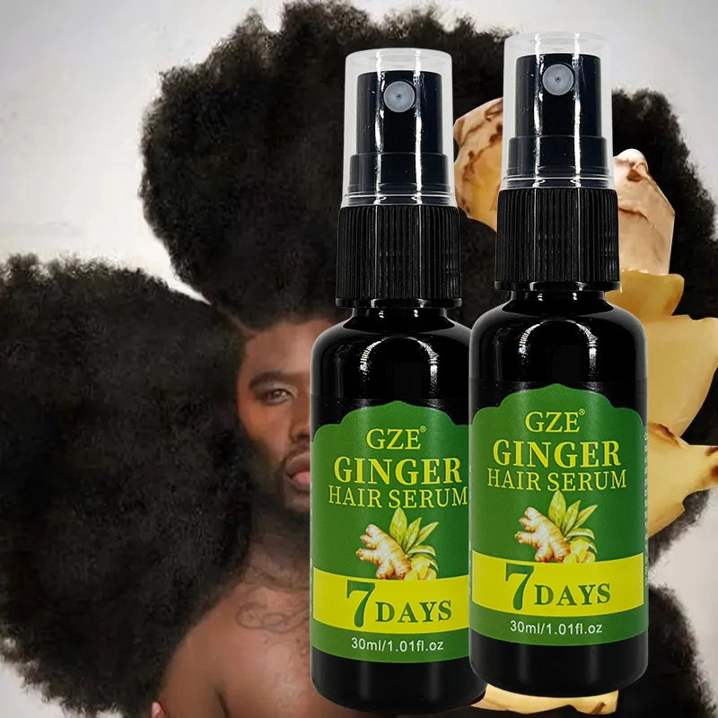 2 Pack GZE Ginger Hair Serum 7 Days Moisturizing Strong Hair Qme
