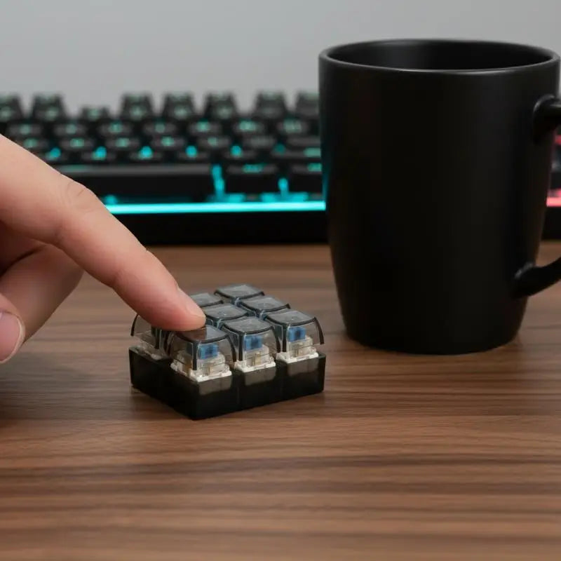 Nine Key Mechanical Keyboard Fidget Toy Keychain Stress Relief Qme Default Title