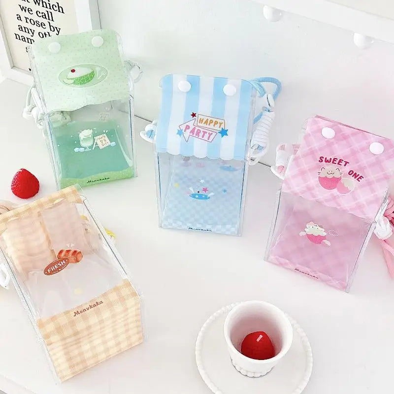 Cute Cartoon Toy Bag PVC Badge Display Portable Decorative Bag Qme