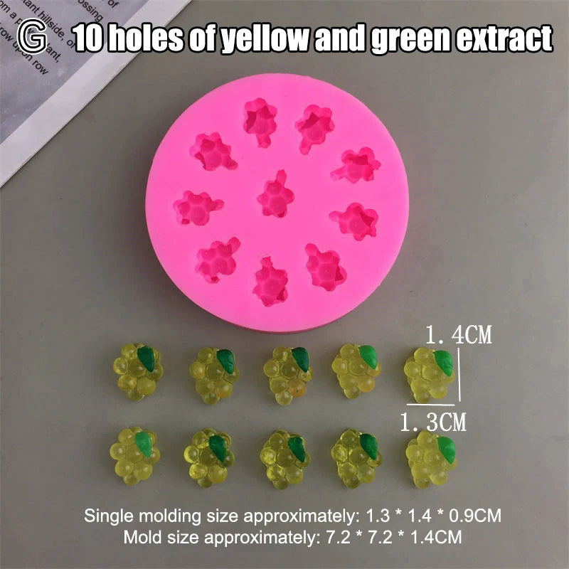 Silicone Fruit Molds Cake Decorating 3D Chocolate Fondant Decorative Qme G