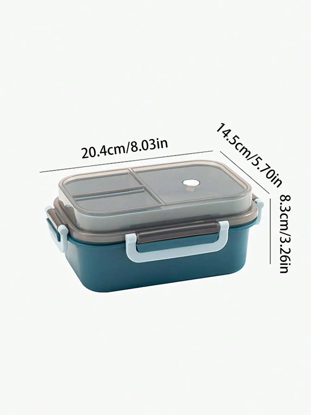 1 Microwave Capable Double-layer Compartment Lunch Box Handle Leak Qme