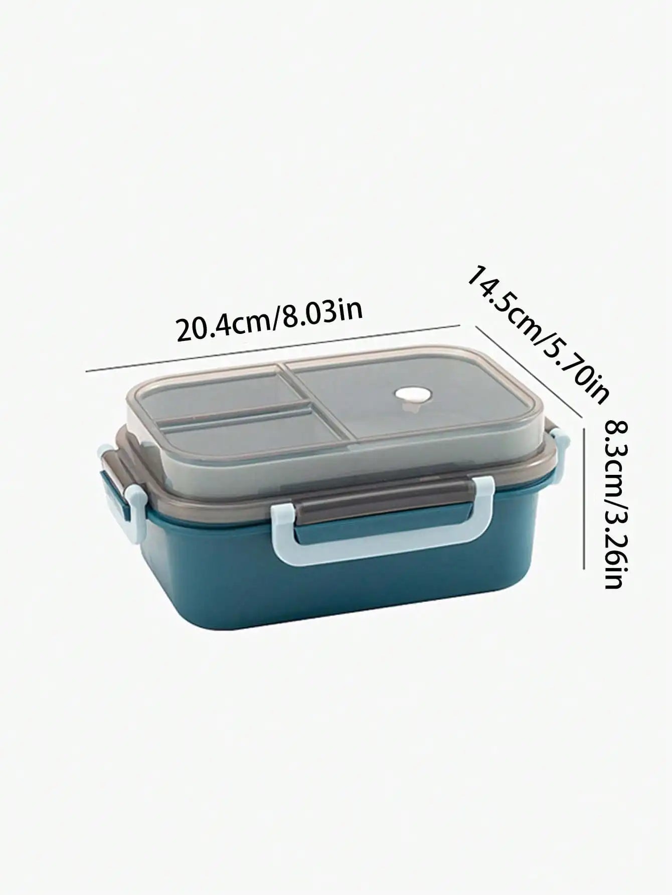 1 Microwave Capable Double-layer Compartment Lunch Box Handle Leak Qme