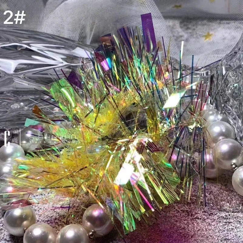 4 Gradient Aurora Cellophane Nail Stickers Mirror Design Broken Glass Qme 02