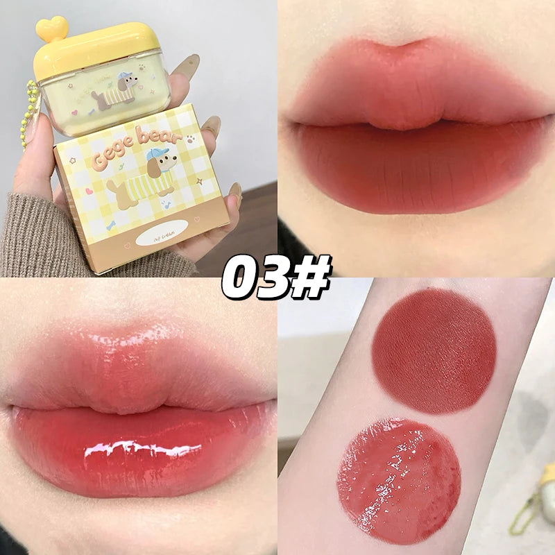 GEGE BEAR Water Gloss Velvet Matte Lip Glaze Combination Two-pack Qme GX1552-03