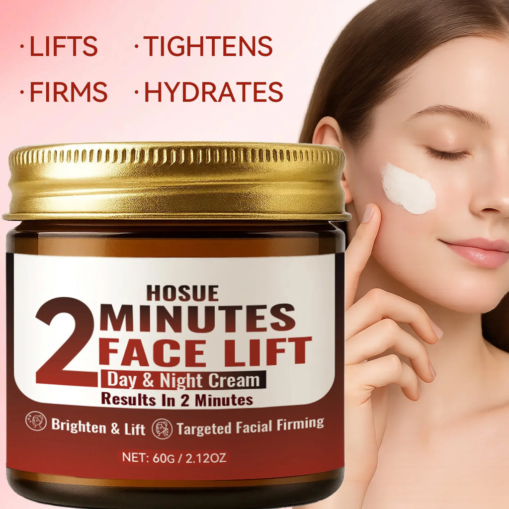2 Minutes Facial Lift Day & Night Cream with Retinol Hyaluronic Acid Collagen Anti-Aging Lifting Tightening Firming Face Cream Qme