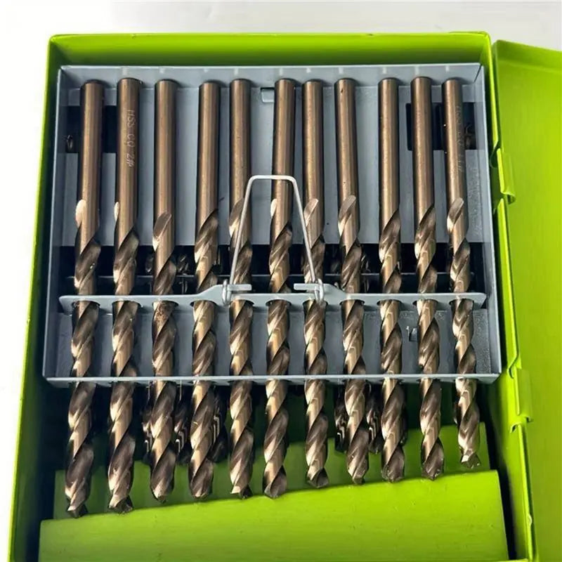 A02F-Industrial-Grade Full-Grinding Small Twist Drill 180PC High-Speed Steel Round Shank Number Drill Box Qme