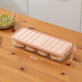 Food Egg Crisper Box Refrigerator Dumpling Wonton Fresh-keeping Qme Pink