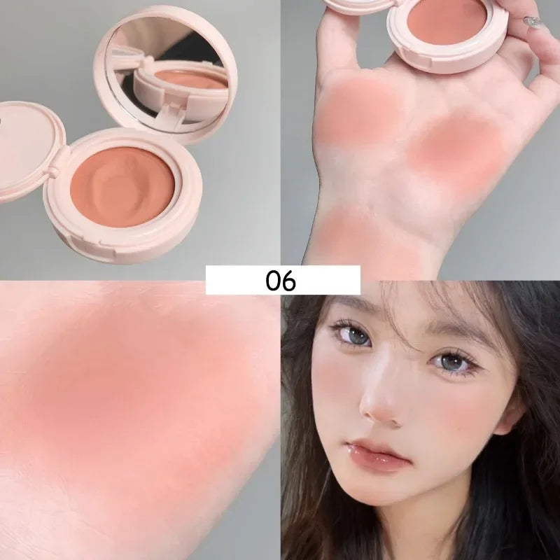 Face Blusher Matte Natural Cheek Tint Brighten Face Contouring Waterproof Cosmetics Blush Powder Soft Female Makeup 1pcs Blusher Qme style2-06