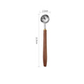 Stainless Steel Coffee Bean Measuring Spoon Wooden Handle Scoop Qme S