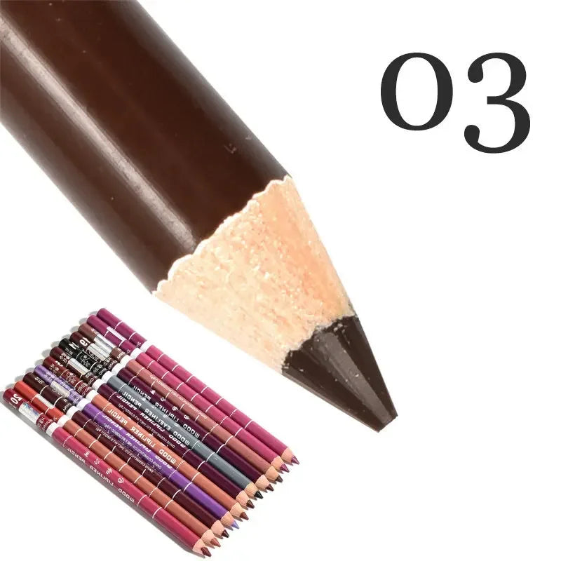 28Color Antifouling Lip Liner Professional Lipstick Pen Precise Waterproof Lip Outline Pencil Lip Makeup Lasting Eyeliner Creamy Qme 3