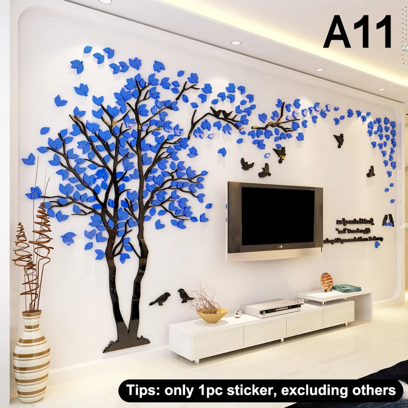 Self-adhesive Home Background Wall Decal Stickers Decoration Bedroom Qme A11