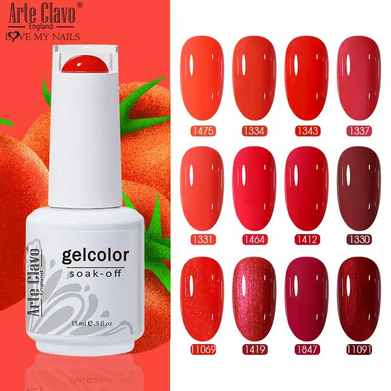 Arte Clavo Red Series Gel HEMA TPO Nail Polish Winter Dark Art Qme