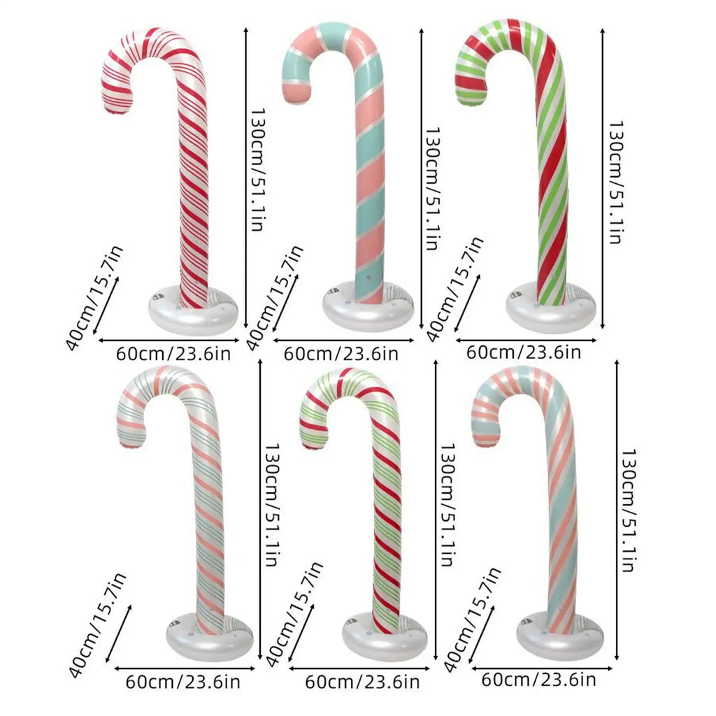 Christmas Inflatables 4 26ft Candy Cane Ornament 6 Inflatable Canes Qme
