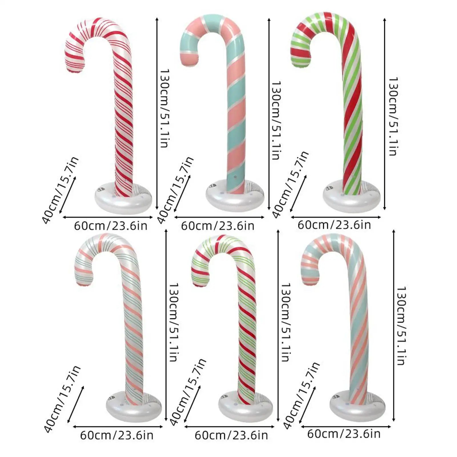 Christmas Inflatables 4 26ft Candy Cane Ornament 6 Inflatable Canes Qme