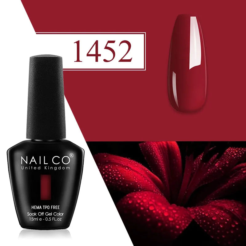 NAILCO Plum Gel Nail Polish Matte Coat Autumn Winter Semi Permanent