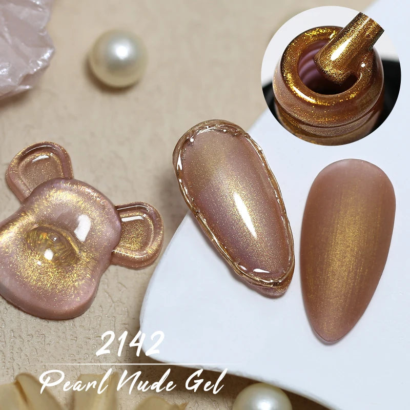 Arte Clavo Pearl Shell Gel Nail Polish Glitter Auroras Soak Off UV Qme 2142 1