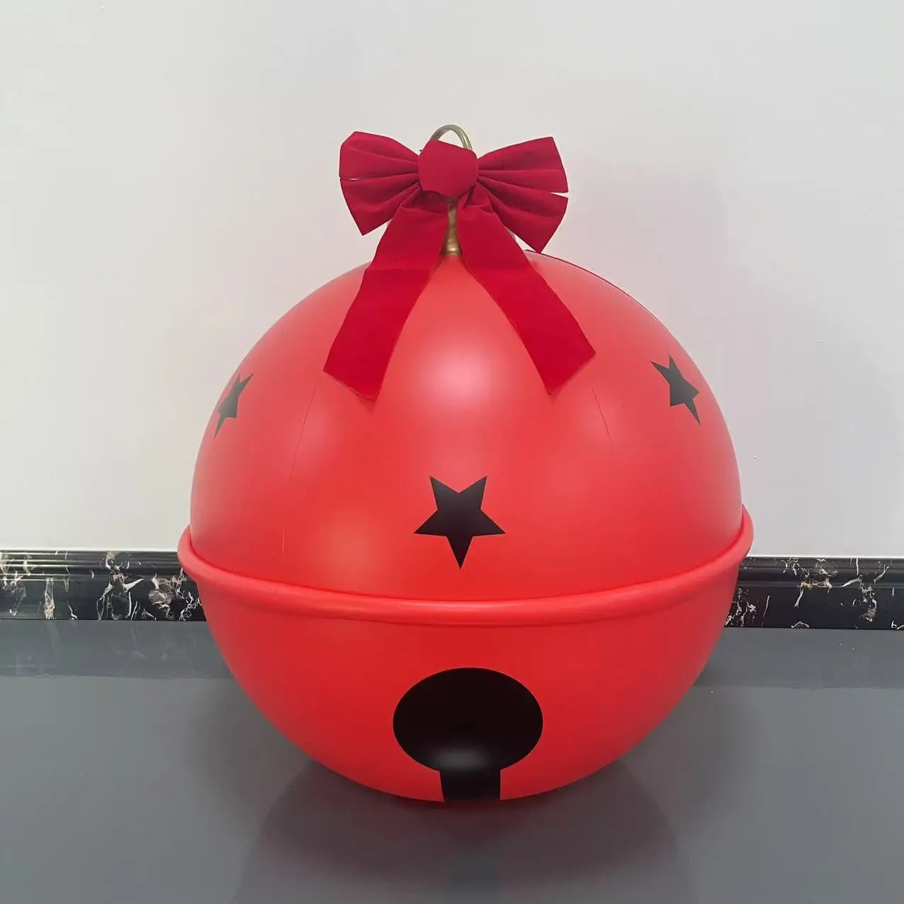Large Christmas Ball Ornament Inflatable Bell Extra-Large Christmas Tree Decoration Outdoor Balloon Festive Holiday Decor Qme Red 60cm