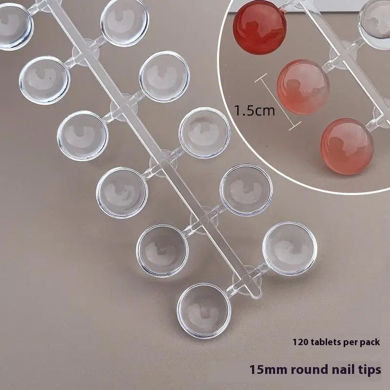240 Fake Chart Showing 1 2 Mini Round Shaped Clear Glass Nail Polish Qme 1 5cm
