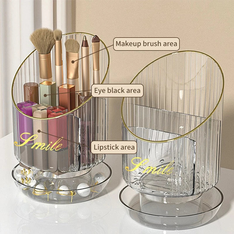 Lipstick Eyebrow Pencil Holder Eye Shadow Storage Box 360 Rotating Qme
