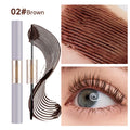 Dual-Ended Mascara, Eyelash Primer & Mascara, Fine & Thick Brush Heads, Volumizing & Lengthening, Long-Lasting, Water Resistant, Qme 02