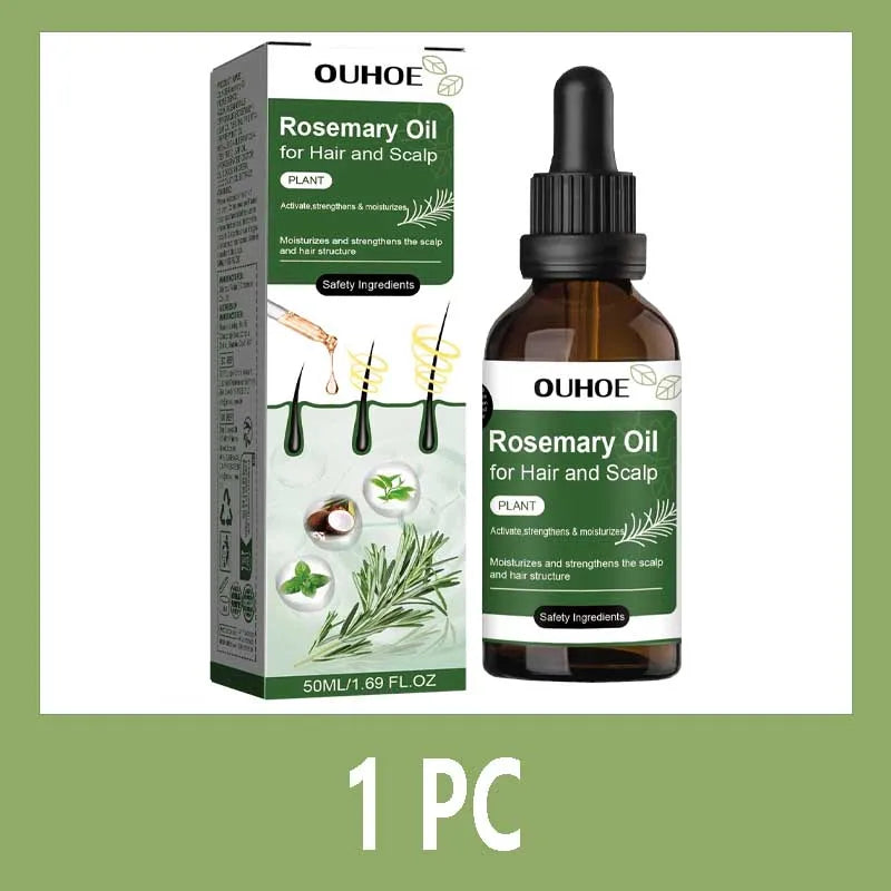 Rosemary Oil for Hair 50ml Scalp Treatment with Coconut Peppermint Oil Nourishing Hair Serum for Shine Strength All Hair Types Qme 1PC