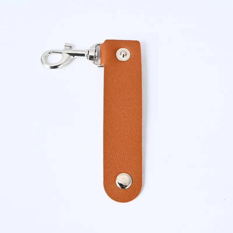 Fashion PU Leather Keychain Simple Keychain Pendant Anti-lost Key Chain Creative Car Key Strap Fashion Jewelry Bag Decoration Qme Brown