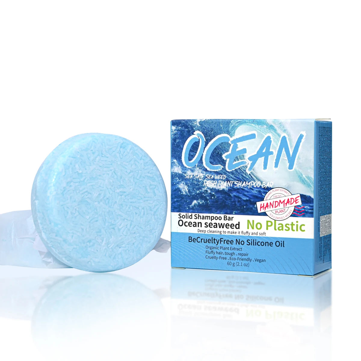 Refreshing Ocean Shampoo Seaweed Essence Handmade Soap Soft Tough Qme