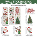 Christmas Window Decals Santa Claus Tree Snowflake Reindeer Snowman Qme Multi China Mainland