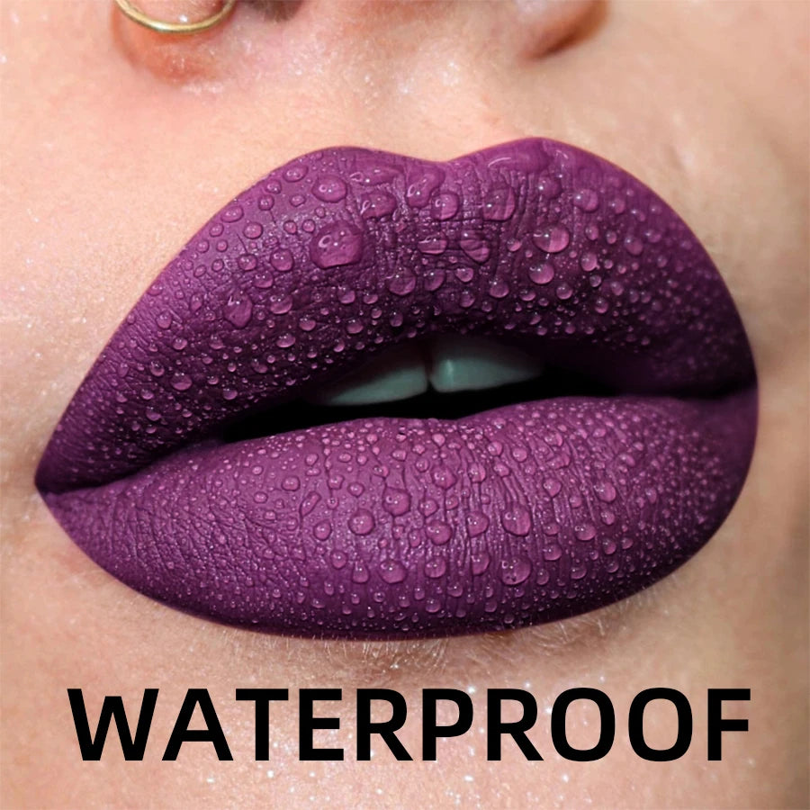 19 Colors Matte Velvet Lip Gloss Waterproof Liquid Lipstick Nude Qme 06