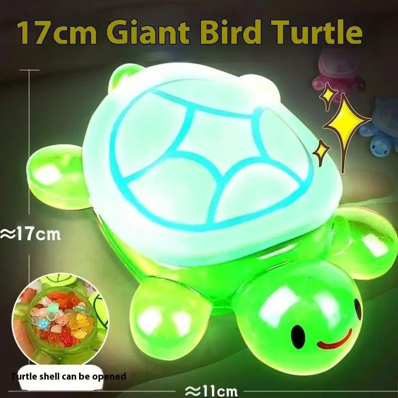 Night Glow Large Turtle+mini Luminous Turtles Figurines Glowing Qme