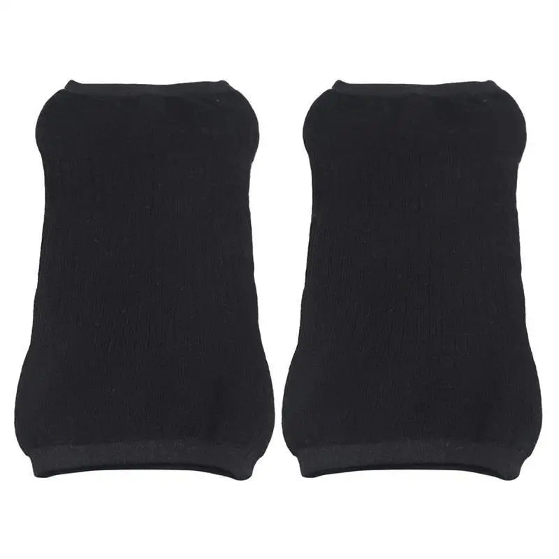Cashmere Knee Warmers, Elastic Thermal Knee Support Sleeves for Men Women, Winter Leg Warmers for Arthritis & Pain Relief Qme Black 1pair