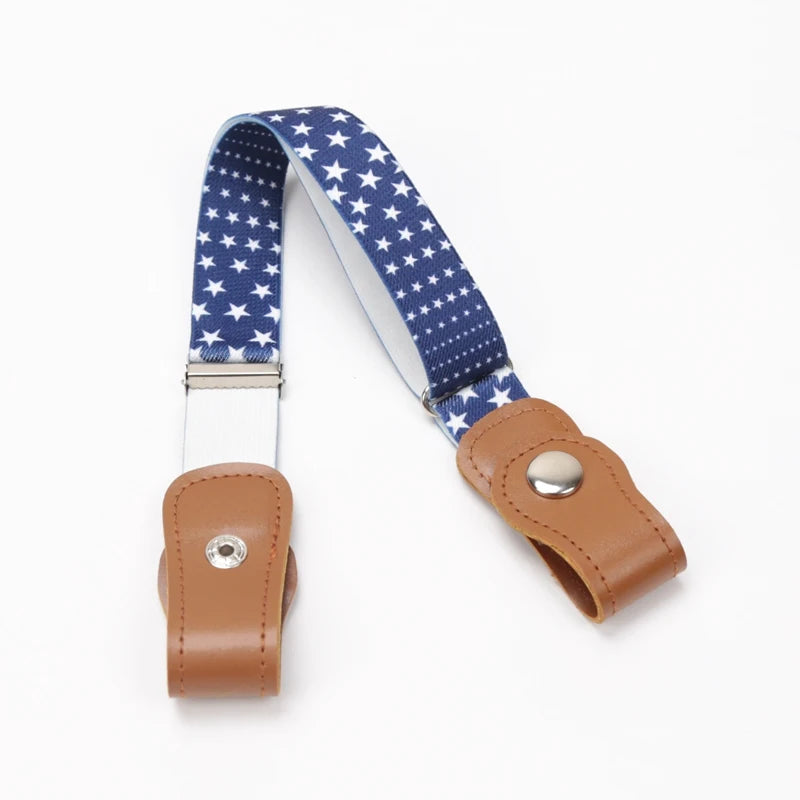 New Child Kids Buckle-Free Elastic Belt No Buckle Stretch Belt for Boys Girls Adjustable Children for Jeans Pants Lazy Belts Qme A10 40-65cm China Mainland
