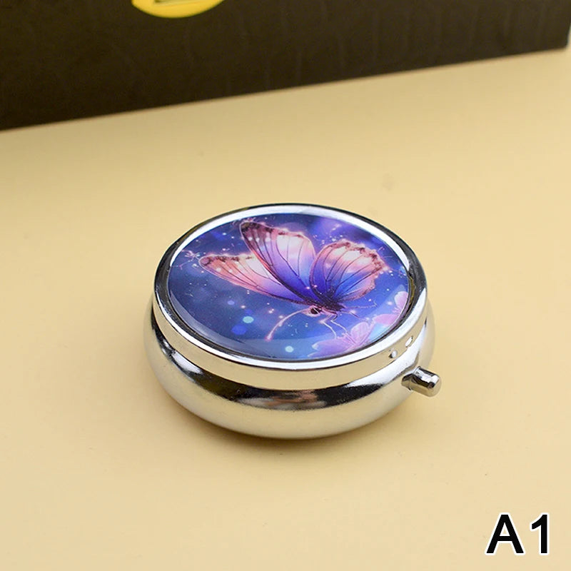 Metal Medicine Box Iris Pill Packaging Health Products Moisture Qme A1