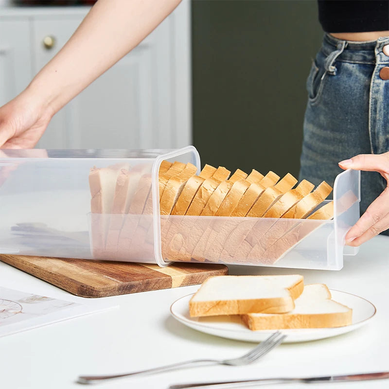 Homemade Bread Tall Saver Kitchen Loaf Container Clear Airtight Box Qme