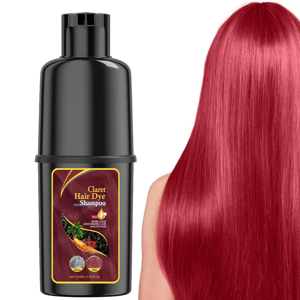 Hair Color Shampoo Black Hair Dye Covering White Hair Shampoo Hair Dye Shampoo Darkening Hair Shampoo Wine Red, Brown, Silver Qme Wine Red China Mainland