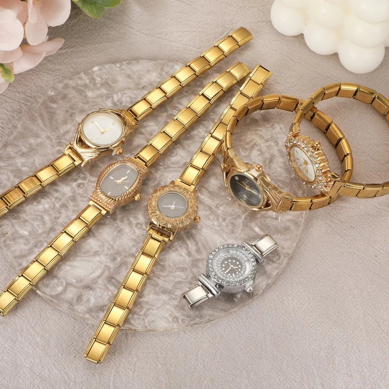 1PC High Quality Men Women's Stainless Steel Round Shaking Pearl Watch Bracelet Bangle For Friend Wife Birthday Gift DIY Jewelry Qme