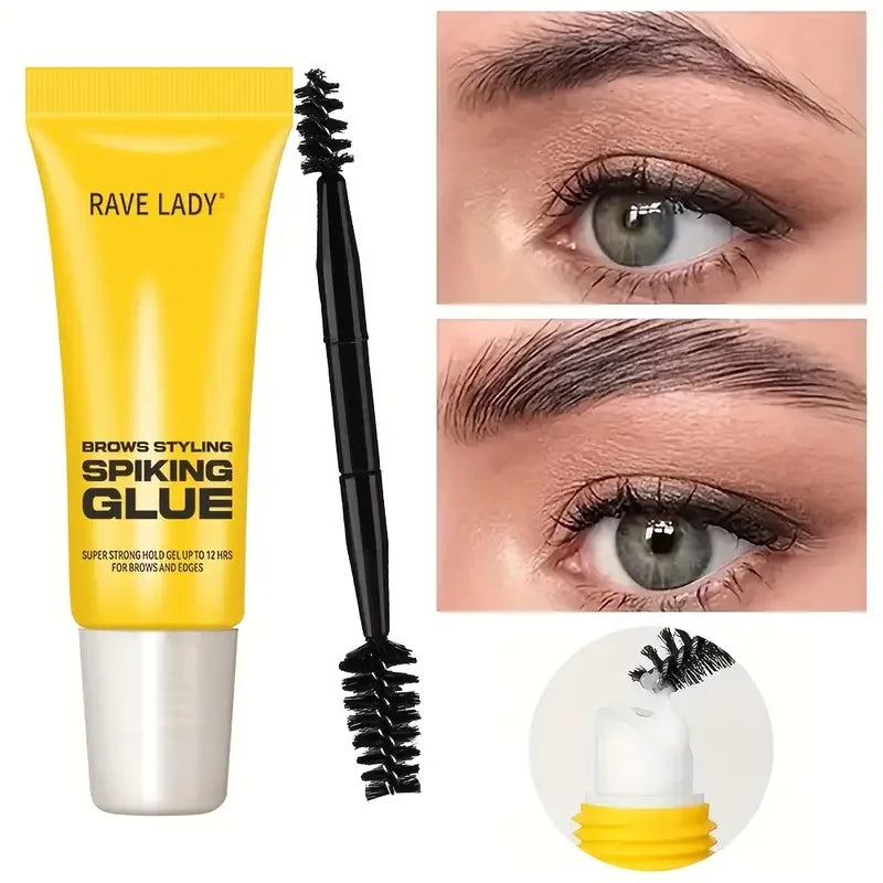Eyebrow Styling Adhesive Tape Brush Strong Hold 3D Brow Shaping Gel Qme