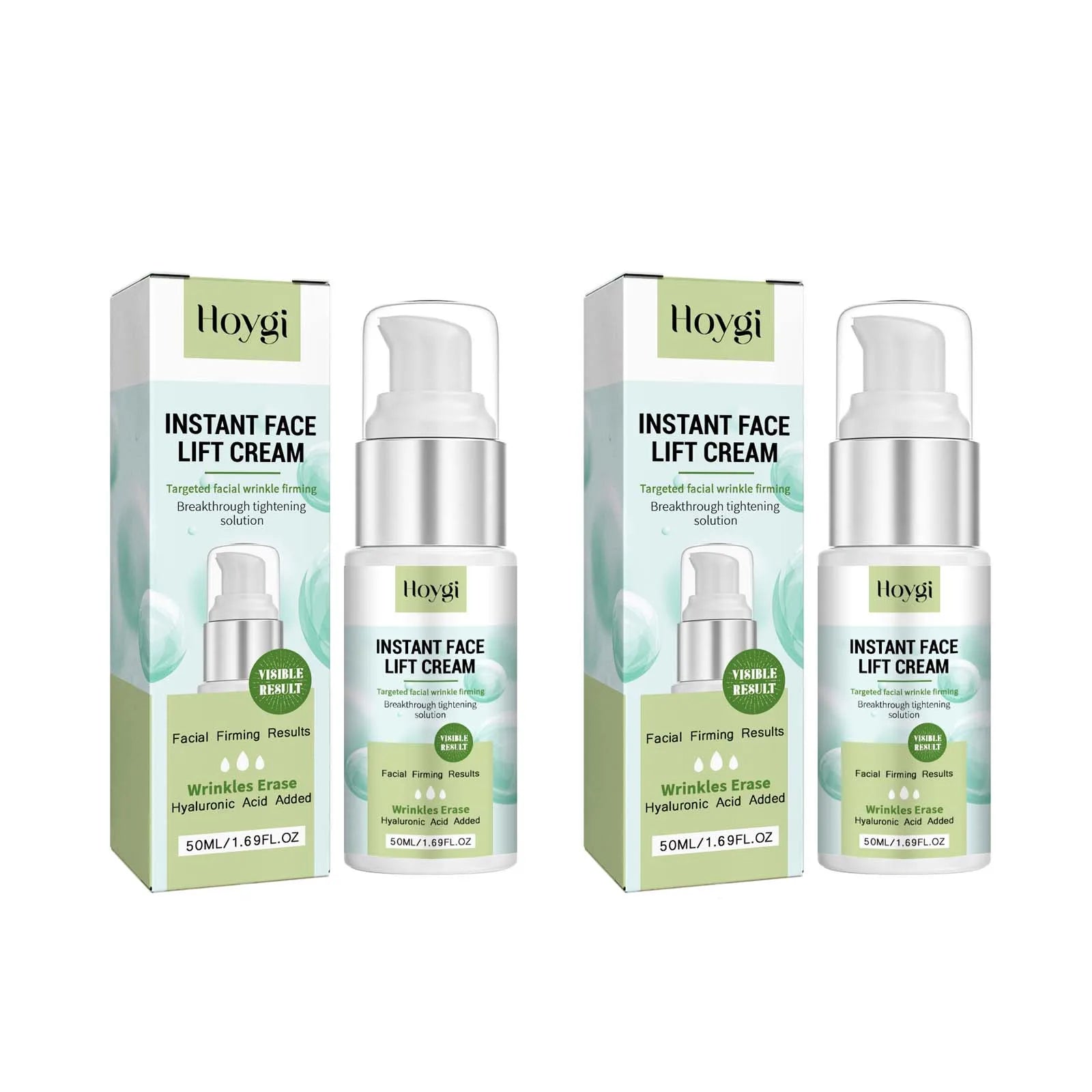 Hyaluronic Acid Face Cream Deep Hydrating & Plumping Firming Brightening Shrink Pores Moisturizing Smoothing Collagen Face Cream Qme 2 x 50ml Boxed
