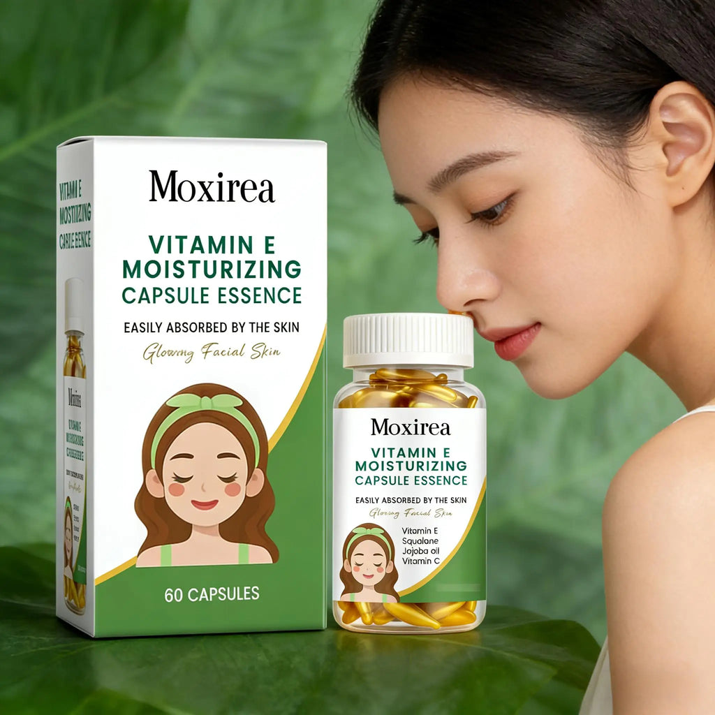 Vitamin E Facial Hydrating Essence Oil Antioxidant Lighten Dark Yellow Tone Reduce Fine Lines Firming Skin Moisturizing Capsules Qme