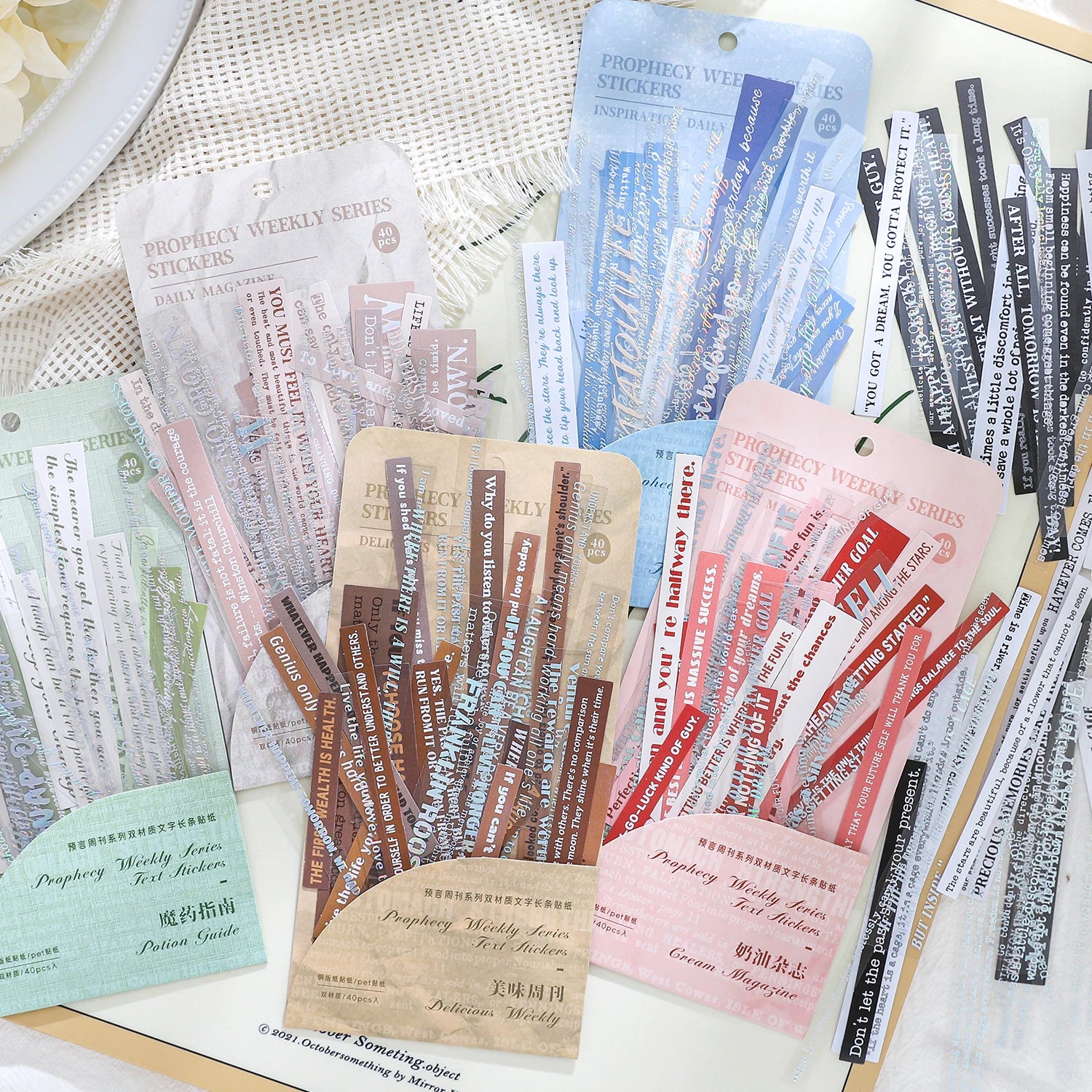 40pcs Vintage Stickers English Journal Decoration Sticker for DIY scrapbooking Journal Photo album decoration materials Stickers Qme