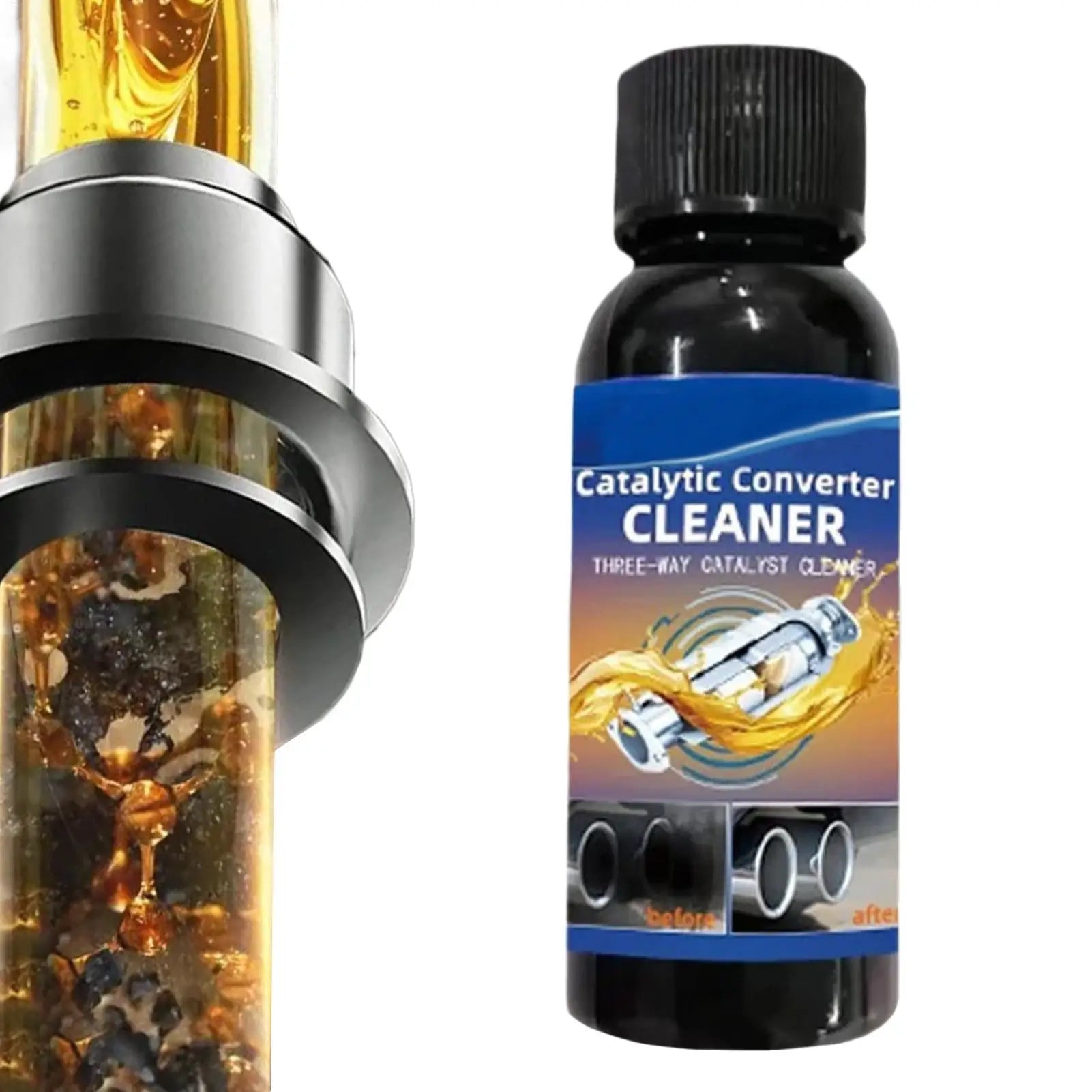 1pcs Catalytic Converter Cleaner Carbon Catalytic Converter Cleaner Engine Protection Agent For SUV Car Sedan Truck Pickup Qme