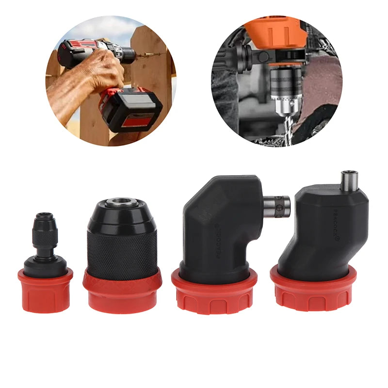 Quick-Release Drill Conversion Chuck For 6.35mm Hex Bits Compatible With Corded And Cordless Electric Drills Qme