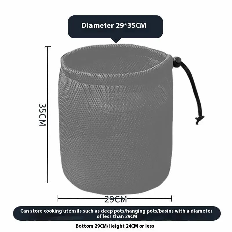 Outdoor Camping Storage Protective Bags Portable Picnic Cookware Mesh Qme 6 Gray