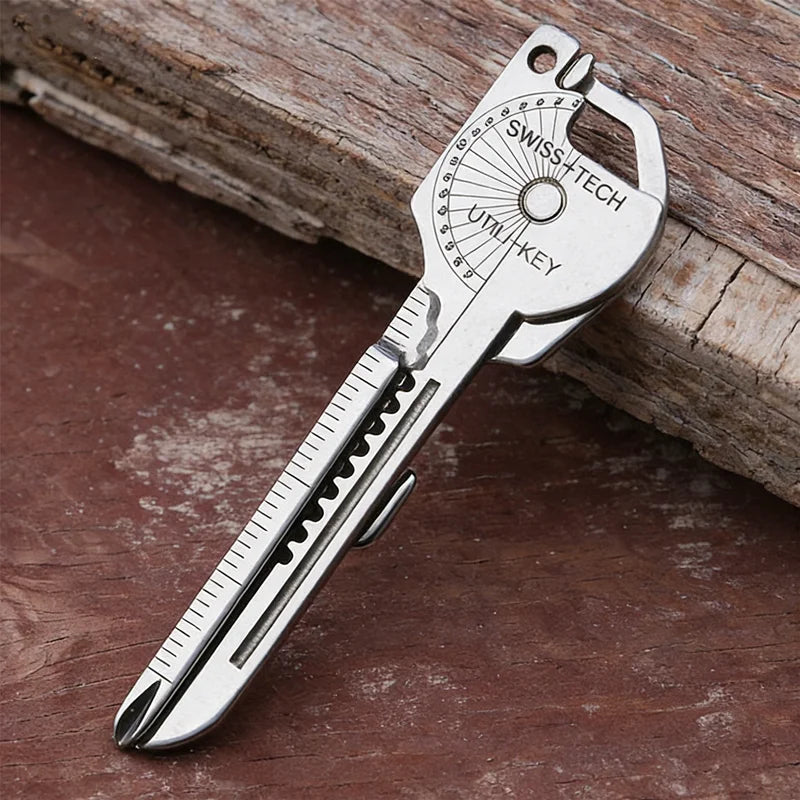 8-in-1 Multi-Tool Keychain for Camping & Survival | Folding Screwdriver, Bottle Opener | Compact Outdoor Utility Pliers with Key Qme 1PC